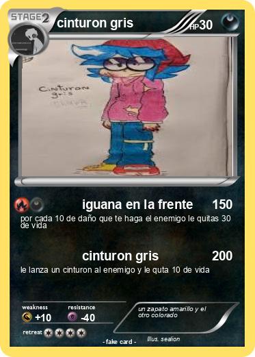Pokemon cinturon gris
