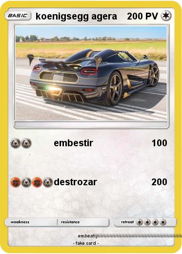 Pokemon koenigsegg agera