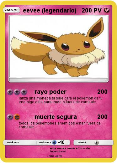 Pokemon eevee (legendario)