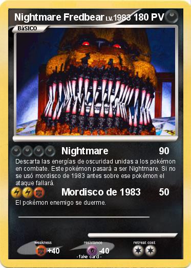 Pokemon Nightmare Fredbear