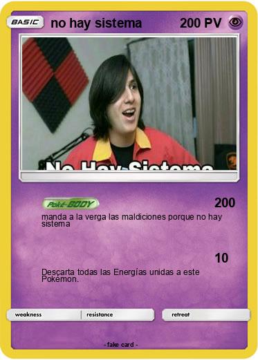Pokemon no hay sistema