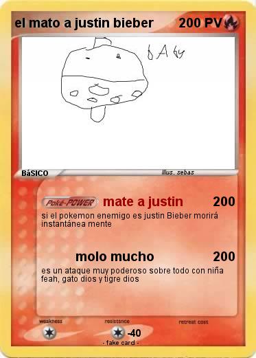 Pokemon el mato a justin bieber
