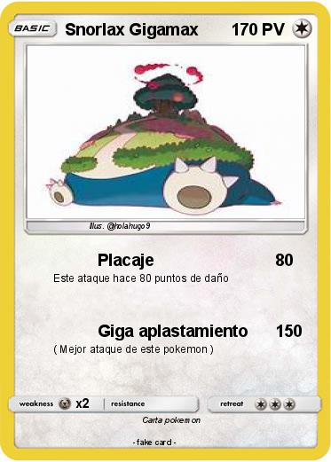 Pokemon Snorlax Gigamax