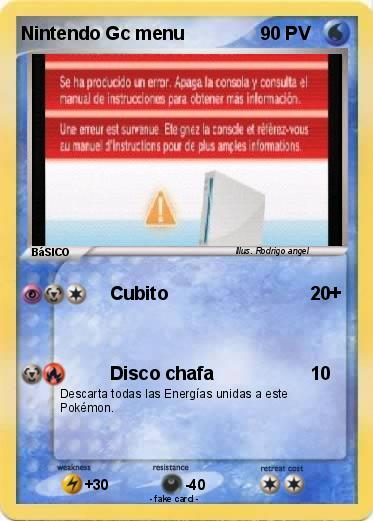 Pokemon Nintendo Gc menu