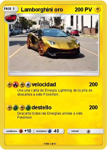 Pokemon Lamborghini oro