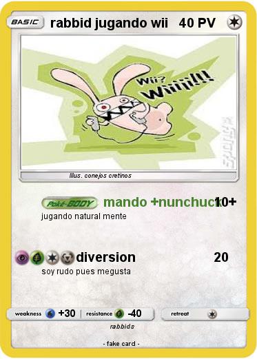 Pokemon rabbid jugando wii