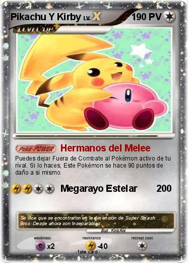 Pokemon Pikachu Y Kirby