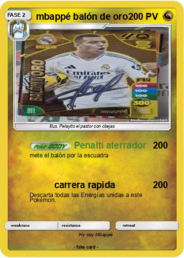 Pokemon mbappé balón de oro