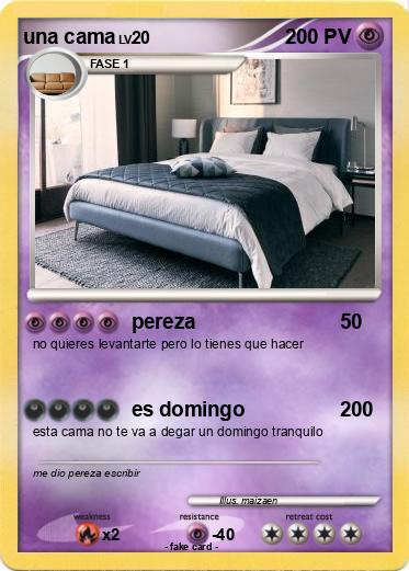 Pokemon una cama