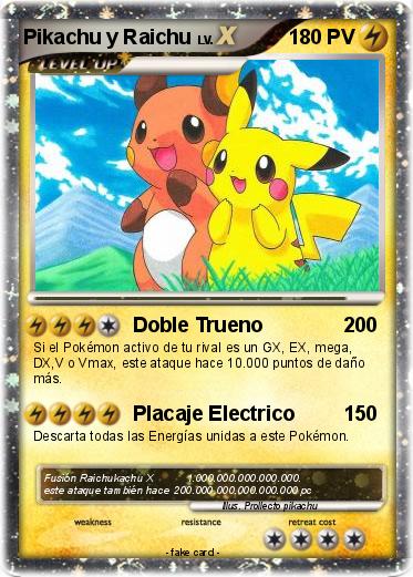 Pokemon Pikachu y Raichu