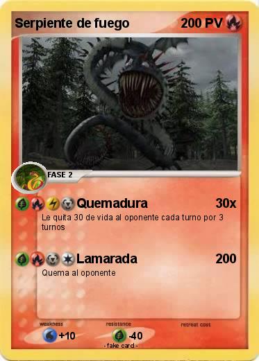 Pokemon Serpiente de fuego