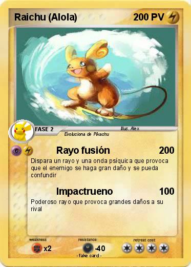 Pokemon Raichu (Alola) Pokemon Raichu (Alola)