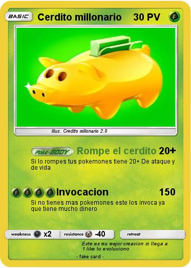 Pokemon Cerdito millonario