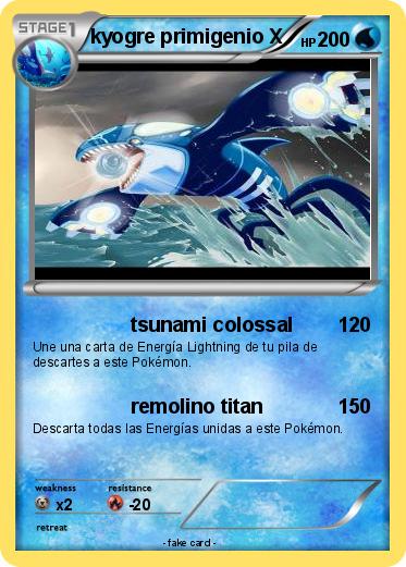 Pokemon kyogre primigenio X