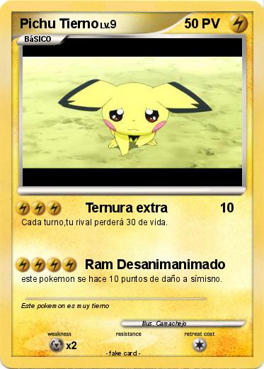 Pokemon Pichu Tierno