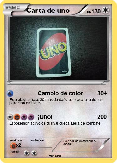 Pokemon Carta de uno