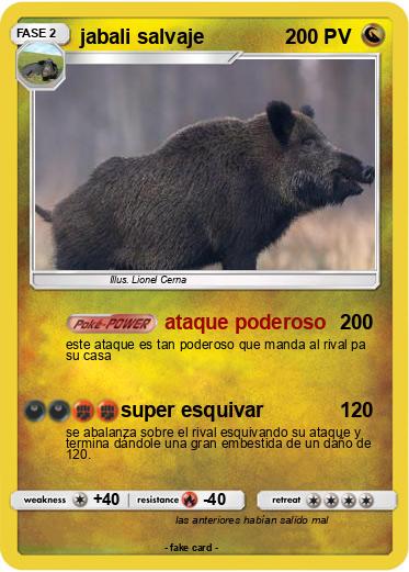 Pokemon jabali salvaje