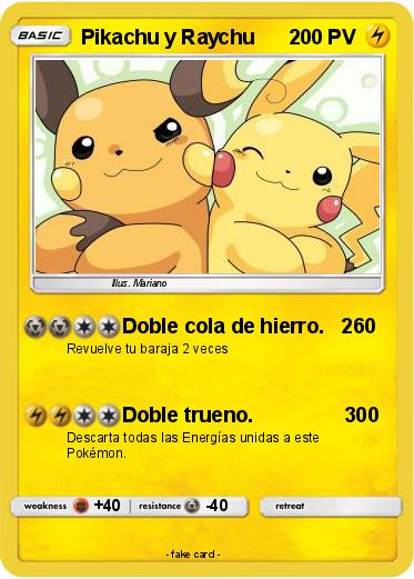 Pokemon Pikachu y Raychu
