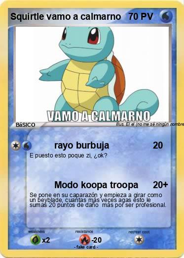 Pokemon Squirtle vamo a calmarno