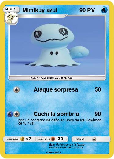 Pokemon Mimikuy azul