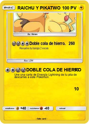 Pokemon RAICHU Y PIKATWO