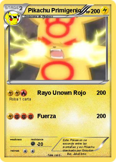 Pokemon Pikachu Primigenio