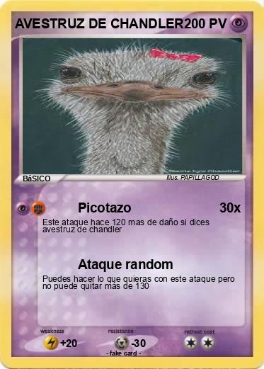 Pokemon AVESTRUZ DE CHANDLER