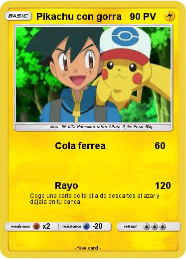 Pokemon Pikachu con gorra