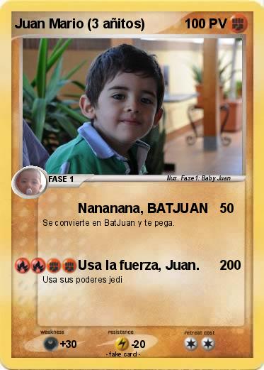 Pokemon Juan Mario (3 añitos)