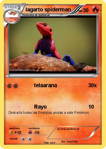 Pokemon lagarto spiderman
