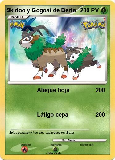Pokemon Skidoo y Gogoat de Berta