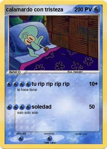 Pokemon calamardo con tristeza