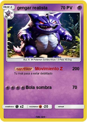 Pokemon gengar realista