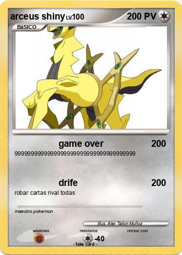 Carte Pokémon Arceus brillante