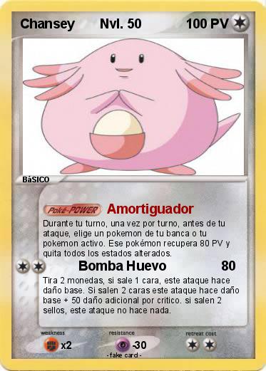 Pokemon Chansey       Nvl. 50