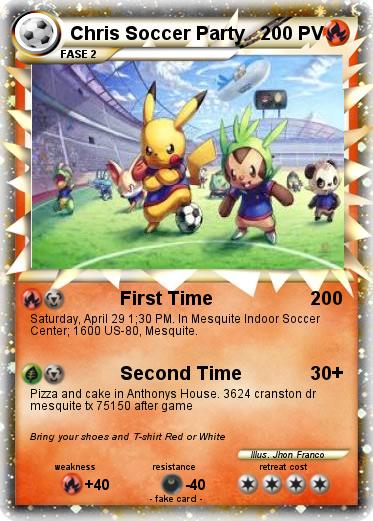 Pokemon Chris Soccer Party