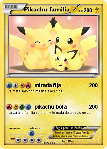 Pokemon Pikachu familia