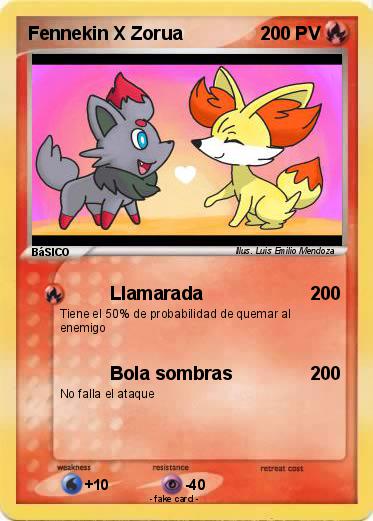 Pokemon Fennekin X Zorua