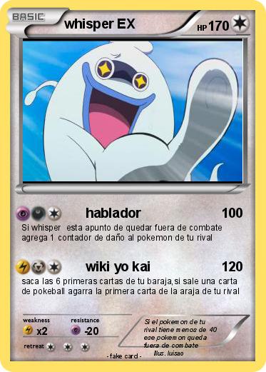 Pokemon whisper EX