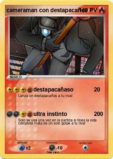 Pokemon cameraman con destapacaños