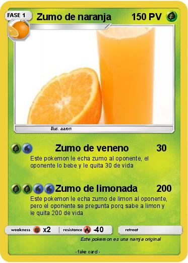 Pokemon Zumo de naranja