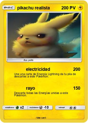 Pokemon pikachu realista
