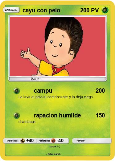 Pokemon cayu con pelo