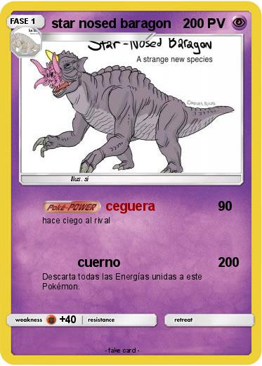Pokemon star nosed baragon
