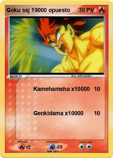 Pokemon Goku ssj 19000 opuesto