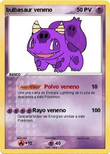 Pokemon bulbasaur veneno