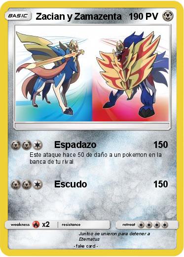Pokemon Zacian y Zamazenta