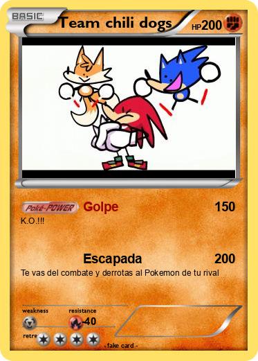 Pokemon Team chili dogs