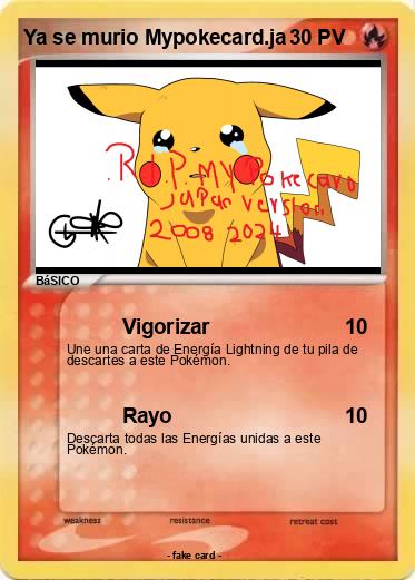 Pokemon Ya se murio Mypokecard.ja