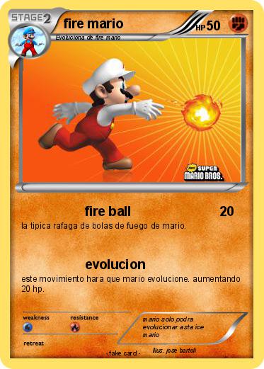 Pokemon fire mario